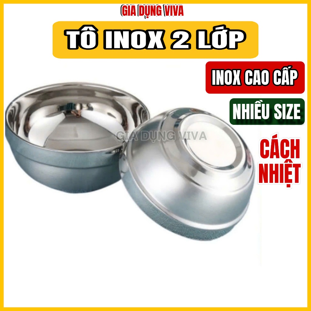 Tô Chén Bát Cách Nhiệt Inox 2 Lớp HÀN QUỐC - Bát Inox chống nóng Cao ...