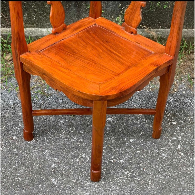 ghế góc ngồi tựa lưng thư giãn gỗ hương đá, gõ vuông 40 cao 80cm , decor