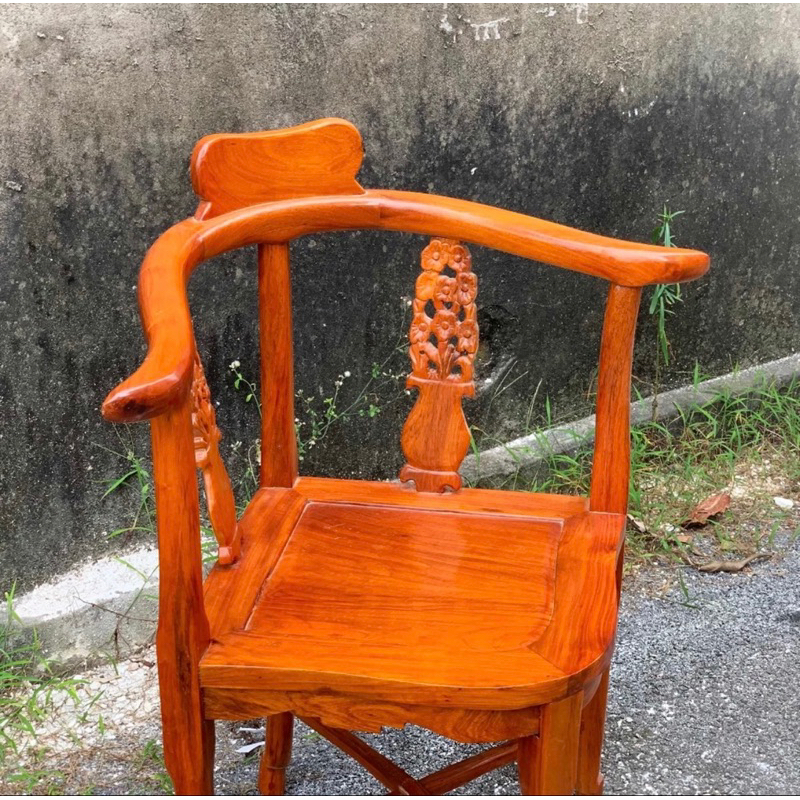 ghế góc ngồi tựa lưng thư giãn gỗ hương đá, gõ vuông 40 cao 80cm , decor