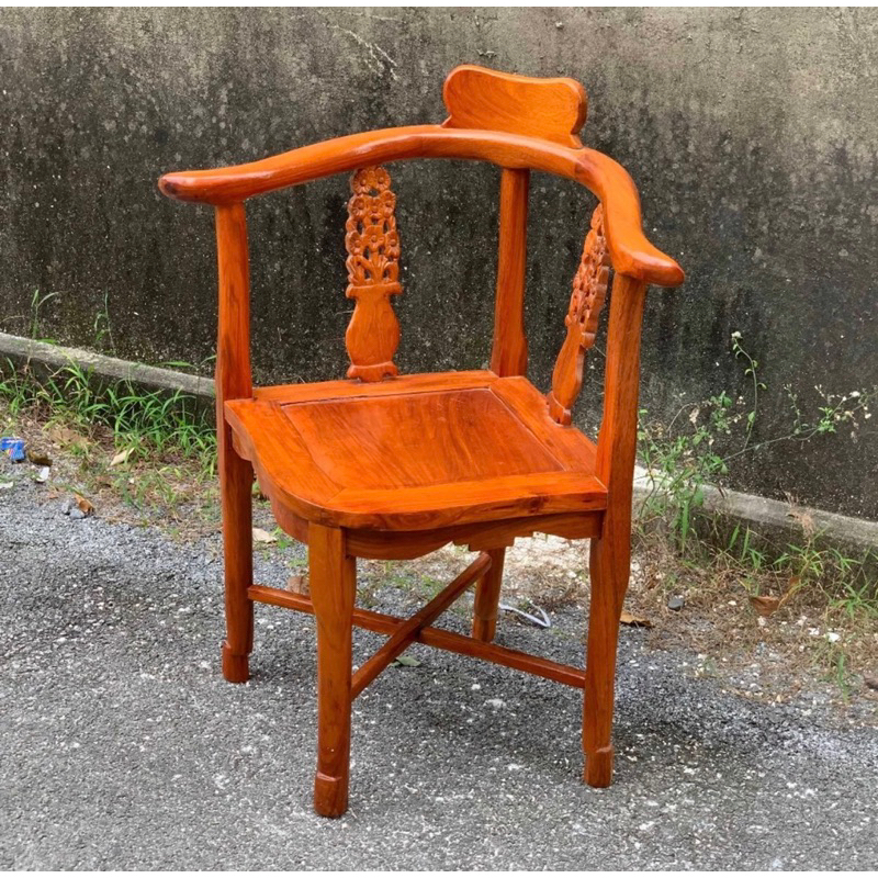 ghế góc ngồi tựa lưng thư giãn gỗ hương đá, gõ vuông 40 cao 80cm , decor