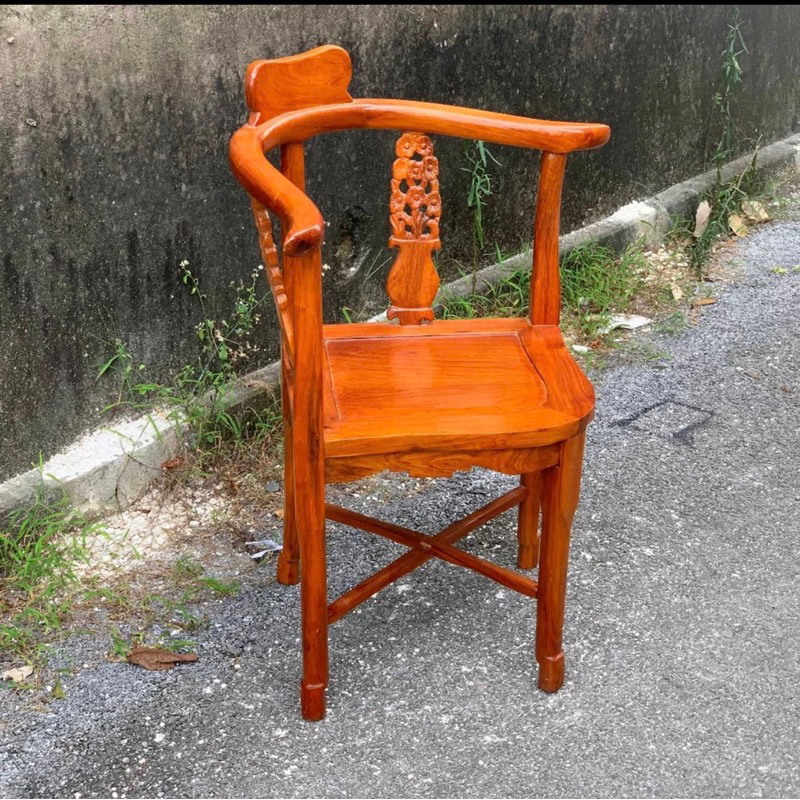 ghế góc ngồi tựa lưng thư giãn gỗ hương đá, gõ vuông 40 cao 80cm , decor
