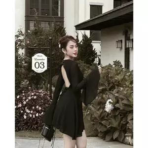 ĐẦM VOAN TAY LOE HỞ LƯNG, ĐẦM NỮ SANG TRỌNG ĐI TIỆC, DU LỊCH | MEOINDAHOUSE