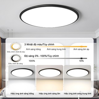【COD】Đèn ốp trần 3 màu Siêu mỏng phòng tắm đèn trần phòng khách 30/40/50cm
