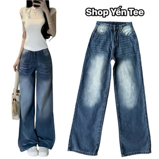 Quần ống rộng nữ 1 cúc Yến Tee màu xanh bạc đùi khuyết điểm tốt #0646