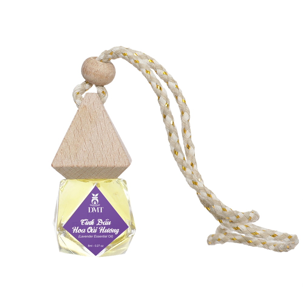 Tinh dầu Lavender (Oải hương) treo và kẹp cửa gió oto DMT -  tinh dầu lavender treo xe 8ml