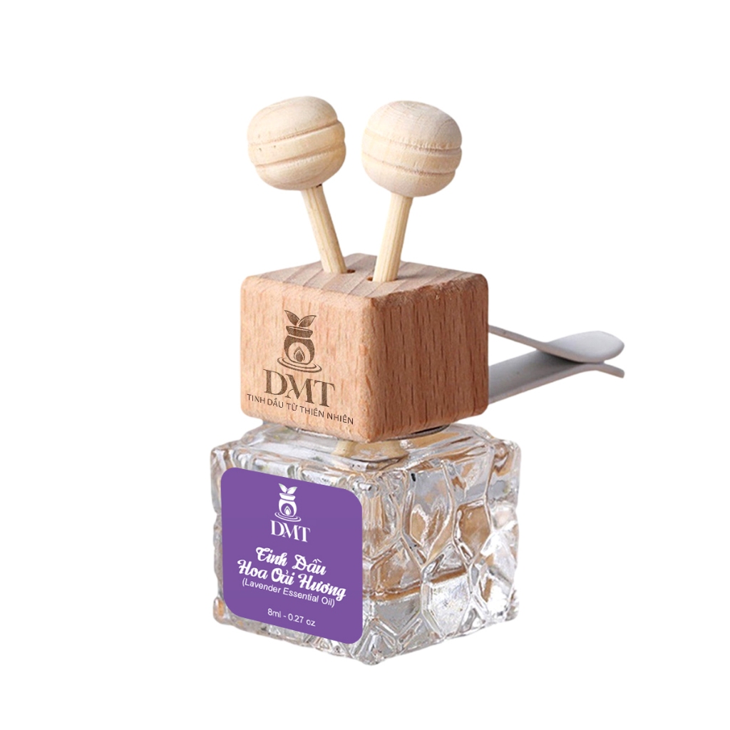 Tinh dầu Lavender (Oải hương) treo và kẹp cửa gió oto DMT -  tinh dầu lavender treo xe 8ml