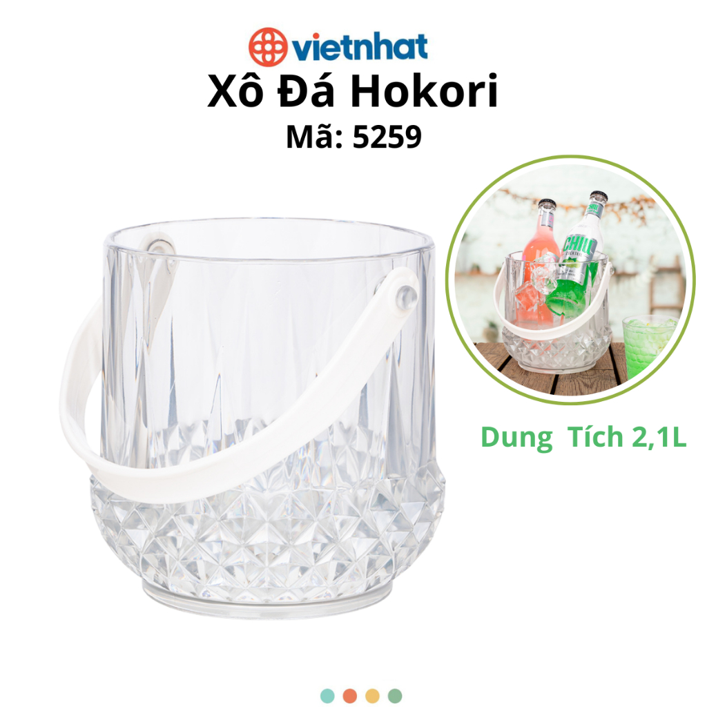 Xô Đựng Đá Lạnh Tạo Hình Kim Cương Bắt Mắt Chính Hãng Việt Nhật (mã 5259)