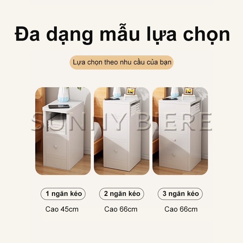 SUNNY Tủ Đầu Giường 30X30X66CM Tủ Đầu Giường Đa Năng Chất Liệu Gỗ MDF Tiết Kiệm Không Gian Cho Mọi Phòng