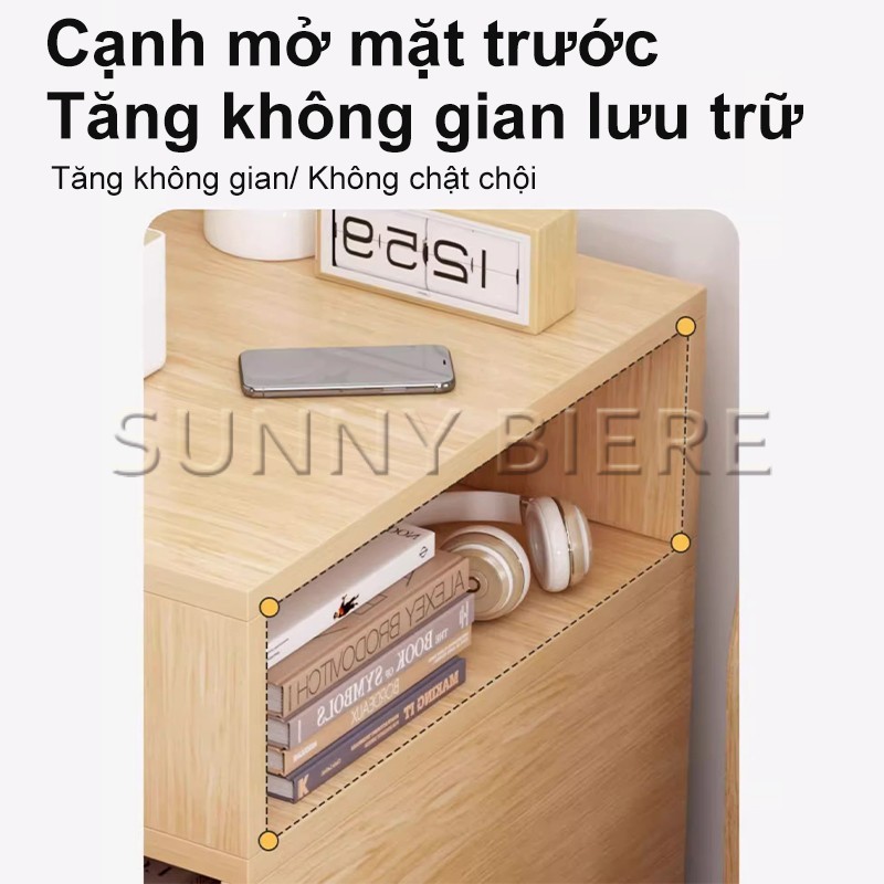 SUNNY Tủ Đầu Giường 30X30X66CM Tủ Đầu Giường Đa Năng Chất Liệu Gỗ MDF Tiết Kiệm Không Gian Cho Mọi Phòng