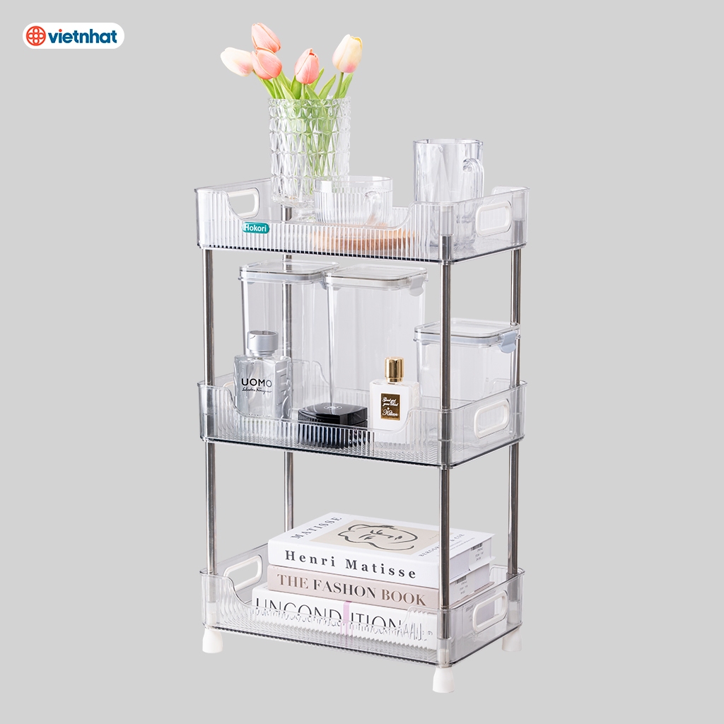 Kệ Nhật Trong 2 tầng 3 tầng, Kệ đựng đồ nhà tắm, Kệ đựng đồ nhà bếp Hokori Chính Hãng Việt Nhật (mã 5556)