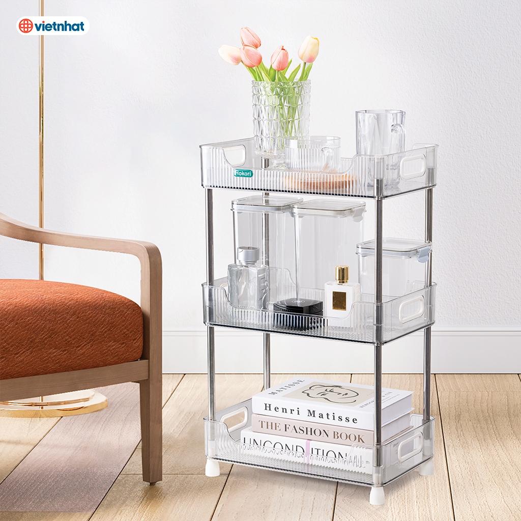 Kệ Nhật Trong 2 tầng 3 tầng, Kệ đựng đồ nhà tắm, Kệ đựng đồ nhà bếp Hokori Chính Hãng Việt Nhật (mã 5556)