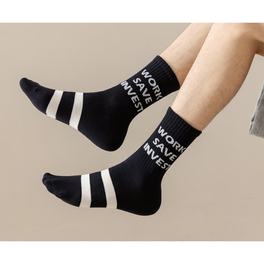 Vớ Tất Unisex chữ GO cổ cao phong cách thể thao, năng động.