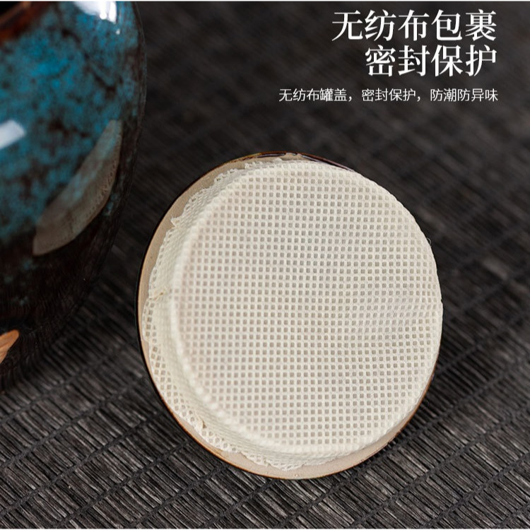 Hũ, Bình đựng trà bằng sứ họa tiết hoa sen Dung tích 300 ml