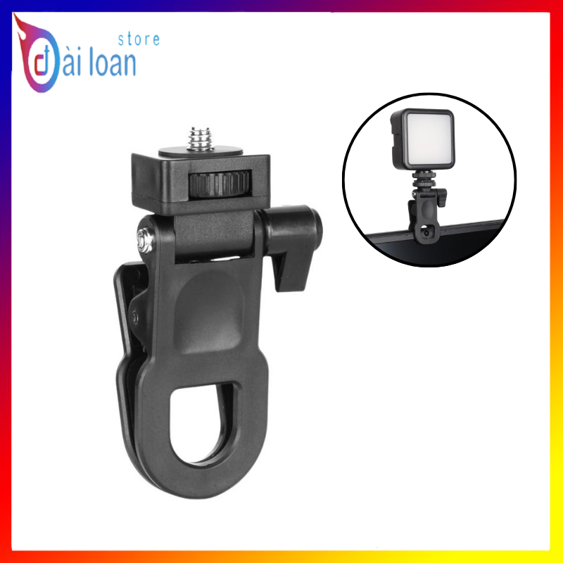 Kẹp gắn đèn trợ sáng đầu ren 1/4 - Hỗ trợ kẹp điện thoại, laptop, máy tính bảng ...