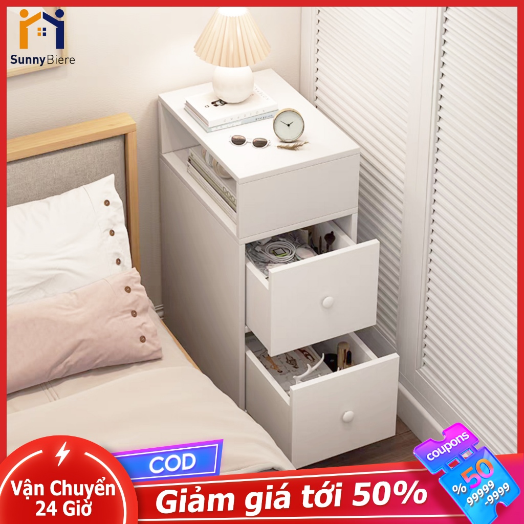SUNNY Tủ Đầu Giường 30X30X66CM Tủ Đầu Giường Đa Năng Chất Liệu Gỗ MDF Tiết Kiệm Không Gian Cho Mọi Phòng