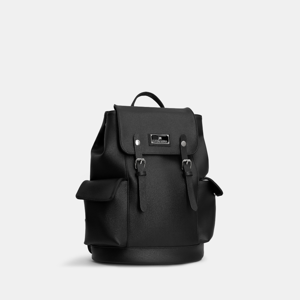 Ảnh Balo Da Alvin Nam Nữ Chất Liệu Da Microfiber Bền Bỉ Độ Co Dãn Tốt Thương Hiệu LEONARDO 2