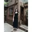Đầm body tay ngắn cổ nhúng dáng xoè phom dài xinh xắn tôn dáng đẹp y hình