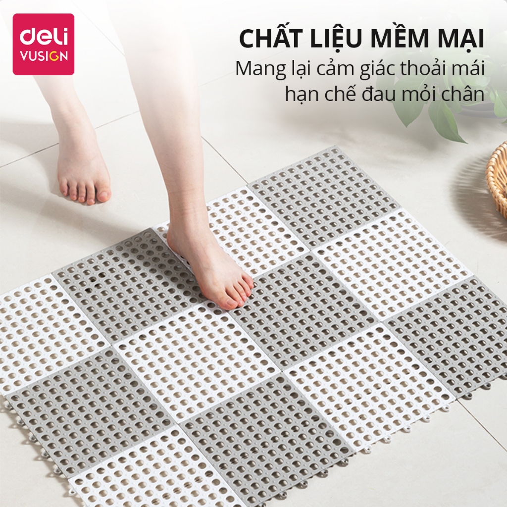 [NEW] Thảm Lót Sàn Nhà Tắm Chống Trơn Trượt - Tấm Nhựa Ghép Chất Liệu Nhựa Dẻo Siêu Bền Lót Sàn Nhà Vệ Sinh