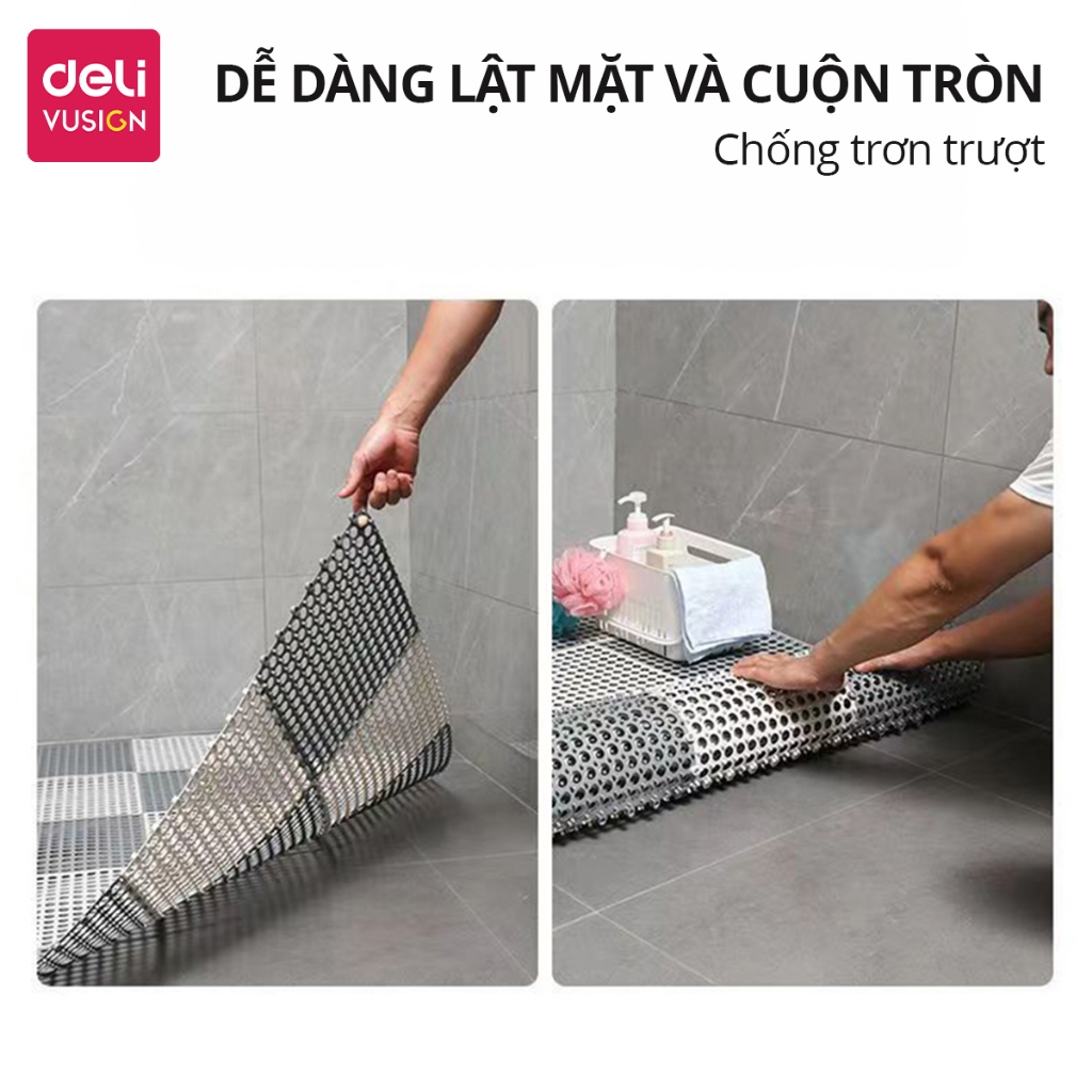 [NEW] Thảm Lót Sàn Nhà Tắm Chống Trơn Trượt - Tấm Nhựa Ghép Chất Liệu Nhựa Dẻo Siêu Bền Lót Sàn Nhà Vệ Sinh