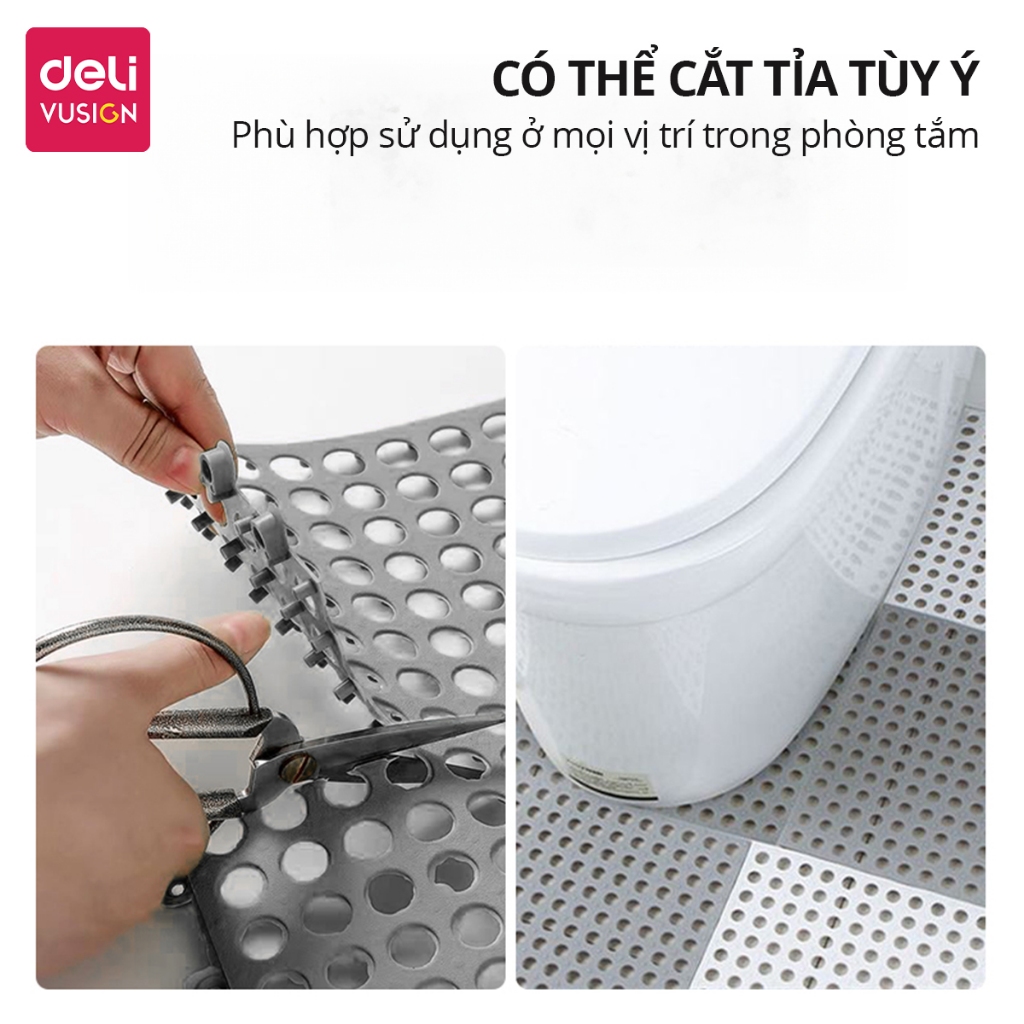 [NEW] Thảm Lót Sàn Nhà Tắm Chống Trơn Trượt - Tấm Nhựa Ghép Chất Liệu Nhựa Dẻo Siêu Bền Lót Sàn Nhà Vệ Sinh