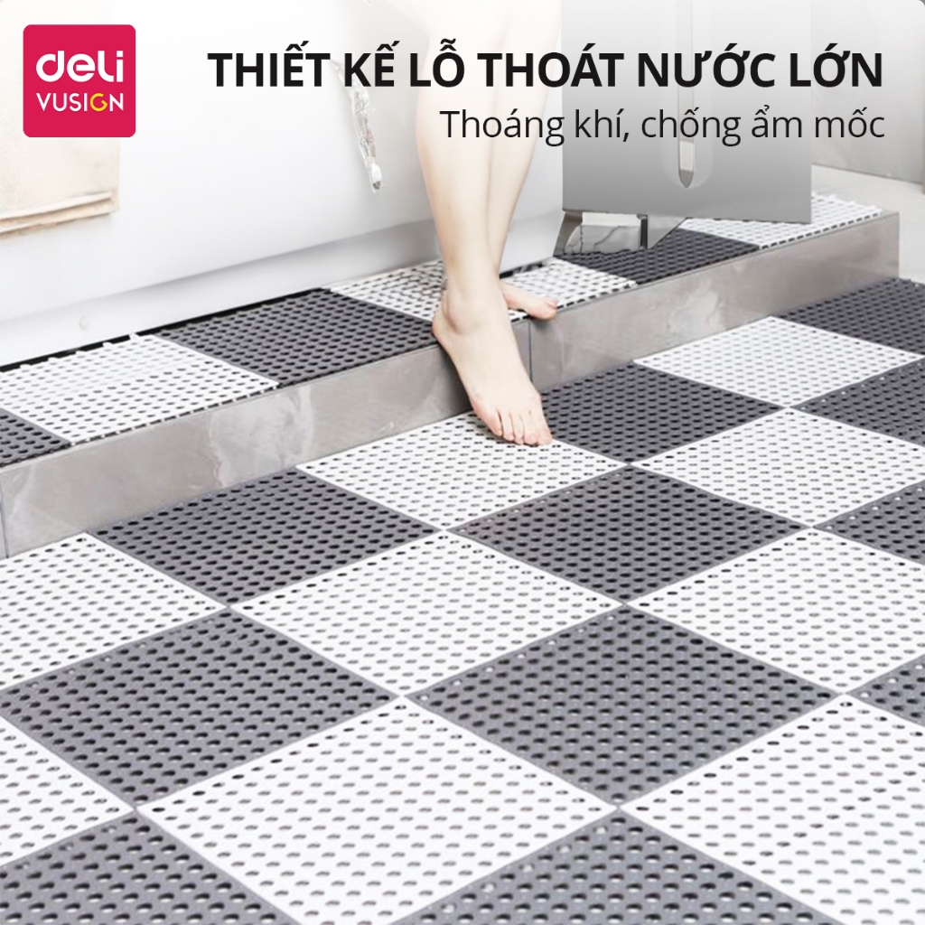 [NEW] Thảm Lót Sàn Nhà Tắm Chống Trơn Trượt - Tấm Nhựa Ghép Chất Liệu Nhựa Dẻo Siêu Bền Lót Sàn Nhà Vệ Sinh