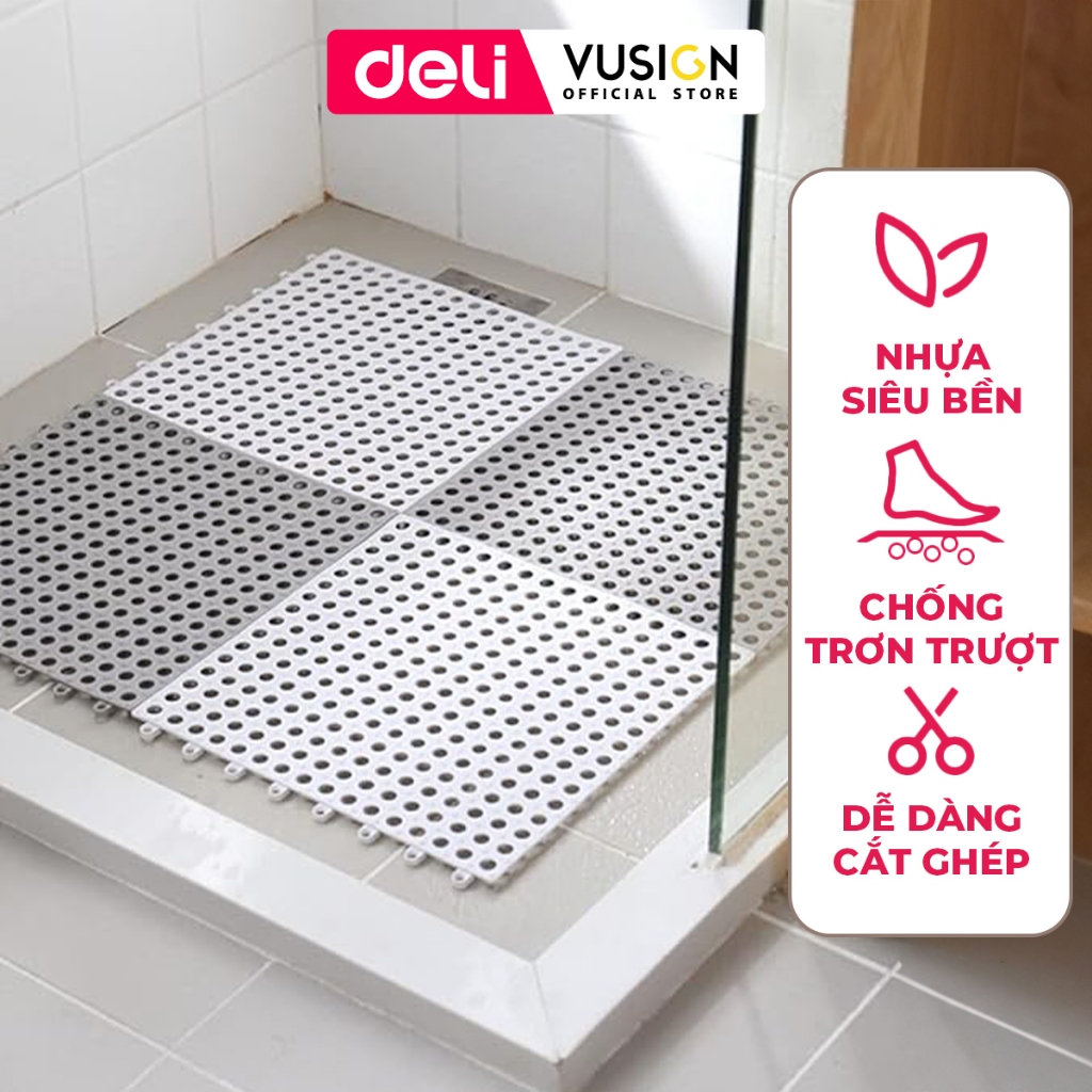 [NEW] Thảm Lót Sàn Nhà Tắm Chống Trơn Trượt - Tấm Nhựa Ghép Chất Liệu Nhựa Dẻo Siêu Bền Lót Sàn Nhà Vệ Sinh