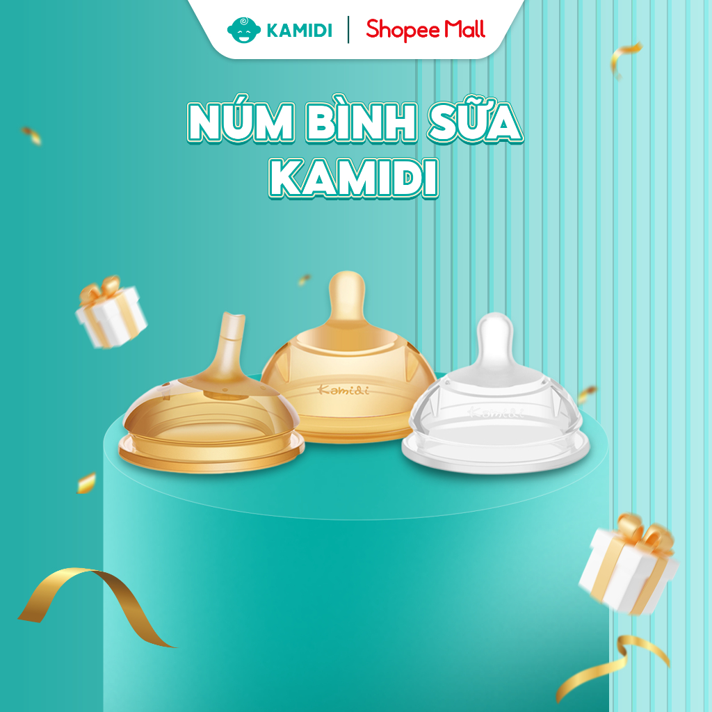 Ảnh Núm Bình Sữa Kamidi Chất Liệu Silicon, Núm 1 Tia, Núm 3 Tia, Núm Tia Y, Núm Tập Hút 2