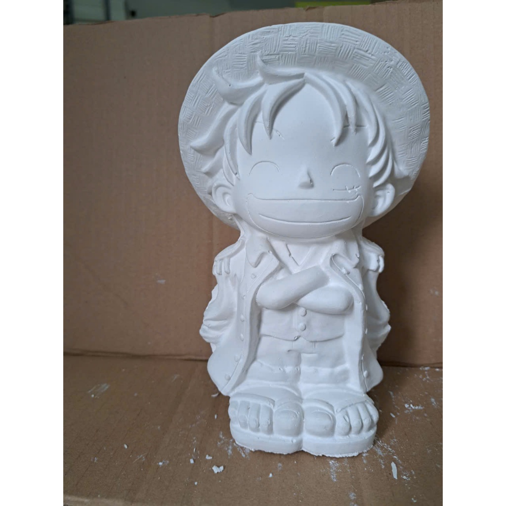 [Được chọn mẫu] Bộ tượng tô màu LUFFY bằng thạch cao 3D kích thước 17-25 cm cho bạn thoải thức sáng tạo