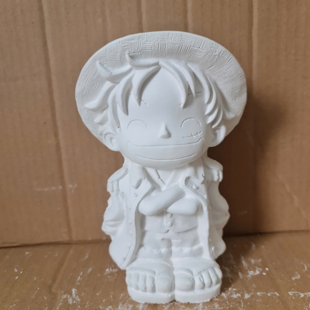[Được chọn mẫu] Bộ tượng tô màu LUFFY bằng thạch cao 3D kích thước 17-25 cm cho bạn thoải thức sáng tạo