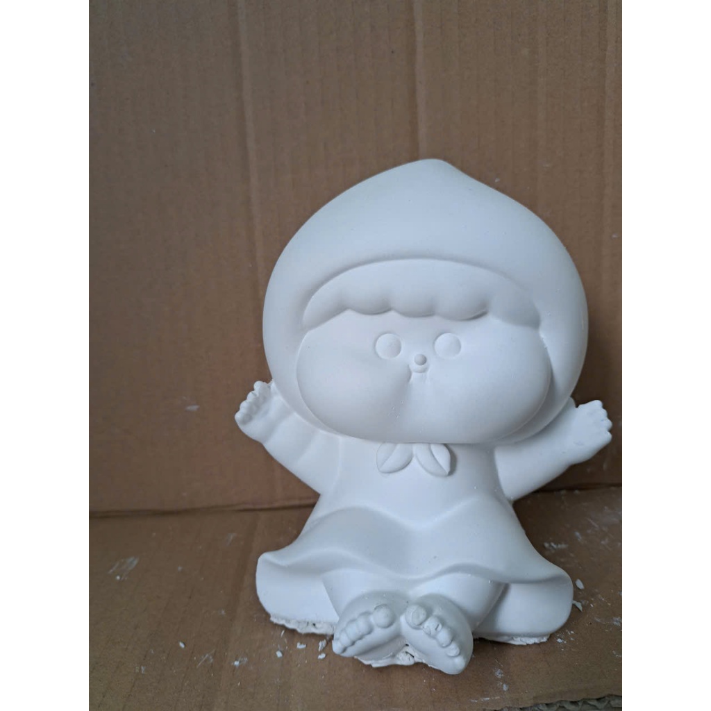 [Được chọn mẫu] Bộ tượng tô màu CÔ BÉ DỄ THƯƠNG bằng thạch cao 3D kích thước 17-25 cm cho bạn thoải thức sáng tạo