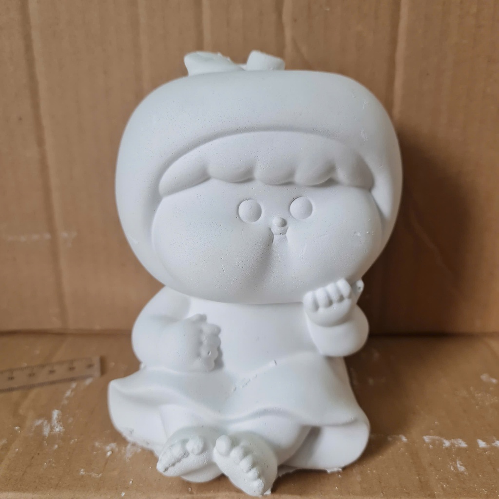 [Được chọn mẫu] Bộ tượng tô màu CÔ BÉ DỄ THƯƠNG bằng thạch cao 3D kích thước 17-25 cm cho bạn thoải thức sáng tạo