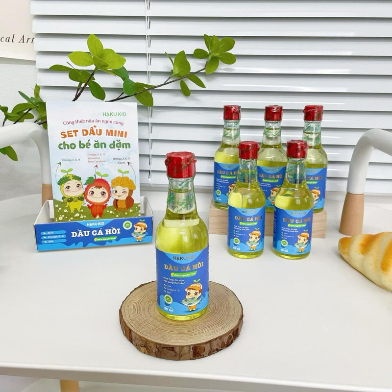 Dầu ăn hakukid, dầu gấc, dầu óc chó, dầu oliu 60ml Tibongstore