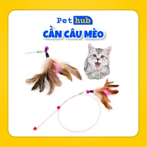 Đồ Chơi Cần Câu Mèo Gắn Lông Vũ, Đồ Chơi Que Ngộ Nghĩnh Cho Mèo, Gậy mèo - PET HUB