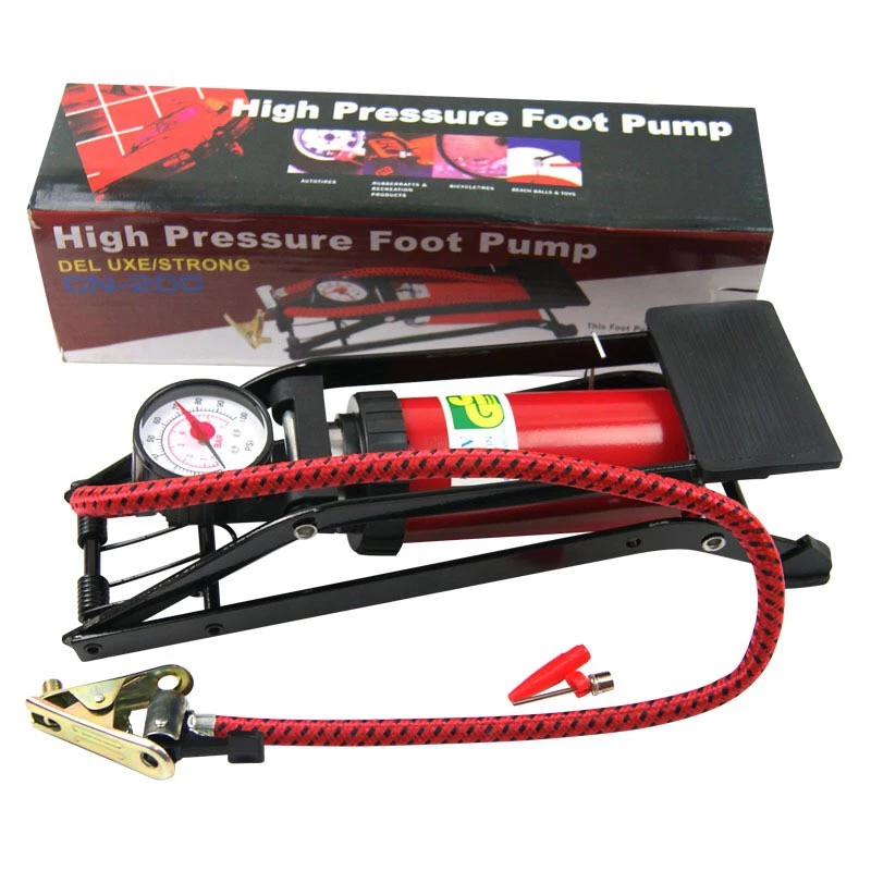 Bơm Đạp Chân Mini 1 Piston Đa Năng Xe Đạp, Xe Máy, Ô Tô, Bóng An Toàn Tiện Lợi ( Hàng Nhập Khẩu )