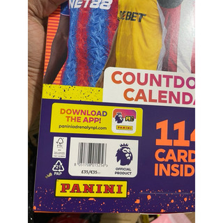[ Countdown Calendar ] Hộp Thẻ Cầu Thủ Bóng Đá Panini Adrenalyn  Permier League Countdown Calendar  2025 24/25 (114 Thẻ)