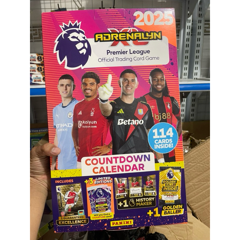 [ Countdown Calendar ] Hộp Thẻ Cầu Thủ Bóng Đá Panini Adrenalyn Permier