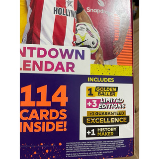 [ Countdown Calendar ] Hộp Thẻ Cầu Thủ Bóng Đá Panini Adrenalyn  Permier League Countdown Calendar  2025 24/25 (114 Thẻ)