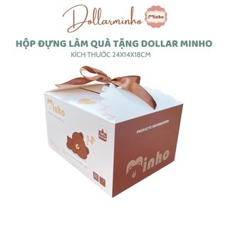 Hộp giấy đựng set ăn dặm silicone cho bé làm quà tặng