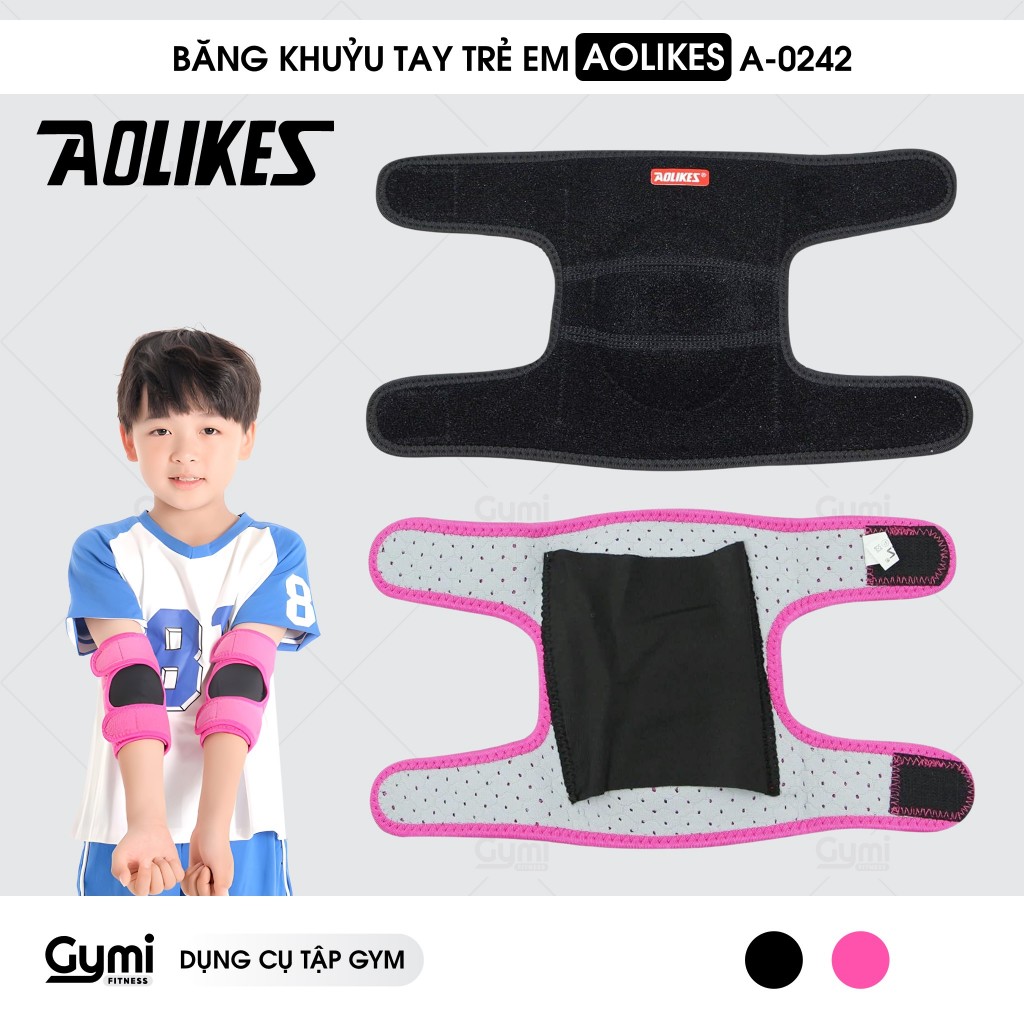 Băng Bảo Vệ Khuỷu Tay Dành Cho Trẻ Em Aolikes A-0242 - Chống Trượt, Thoáng Khí, Chính Hãng - AL0242