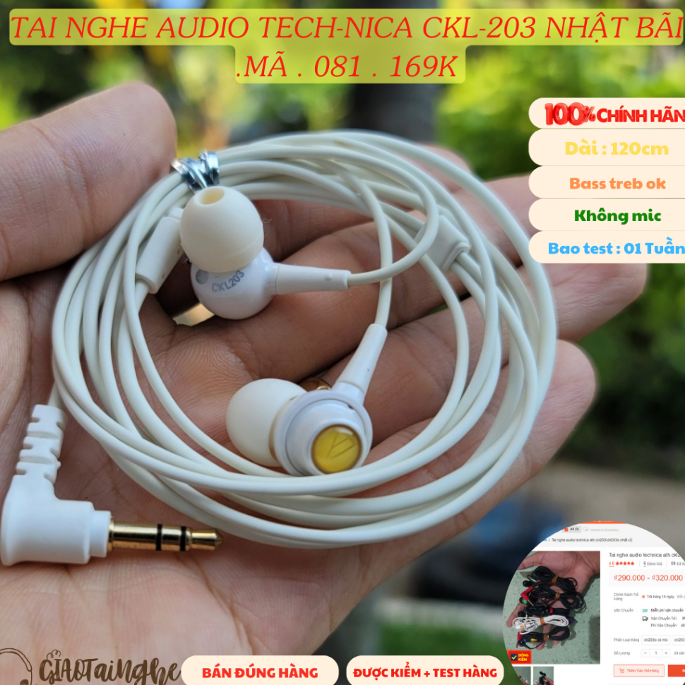 Tai nghe Audio Tech-nica CKL-203 Nhật bãi mã 081 Shopee Việt Nam