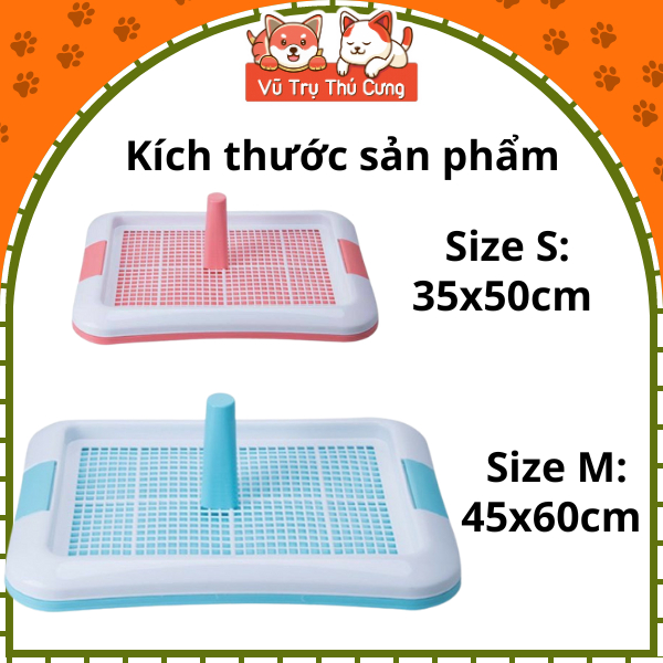 Khay vệ sinh cho chó dạng lưới, có cột, dễ vệ sinh