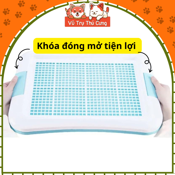 Khay vệ sinh cho chó dạng lưới, có cột, dễ vệ sinh