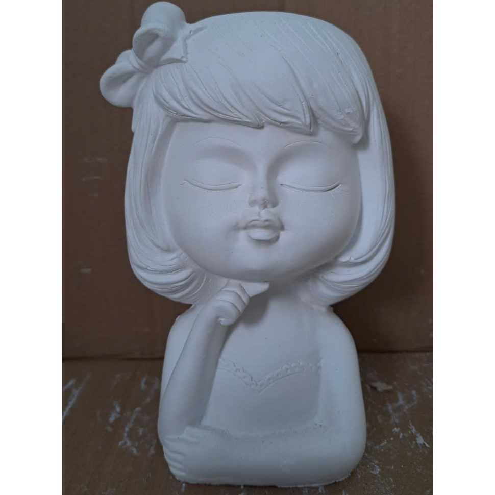 [Được chọn mẫu] Bộ tượng tô màu LỌ HOA bằng thạch cao 3D kích thước 17-25 cm cho bạn thoải thức sáng tạo