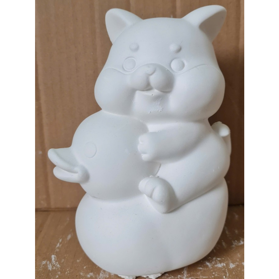 [Được chọn mẫu] Bộ tượng tô màu VỊT CÕNG GẤU bằng thạch cao 3D kích thước 17-25 cm cho bạn thoải thức sáng tạo