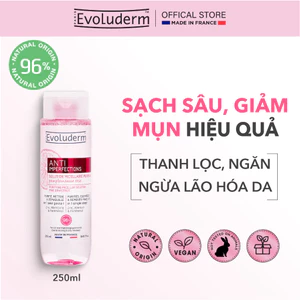 Nước Tẩy Trang Evoluderm Anti-Imperfections Chiết Xuất Bưởi Hồng, Công Thức Đặc Biệt Dành Da Dầu Mụn 250ml(20389)