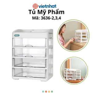 Tủ Mỹ Phẩm 2 ngăn 3 ngăn 4 ngăn Hokori Chính Hãng Việt Nhật (mã 3636-2,3,4)
