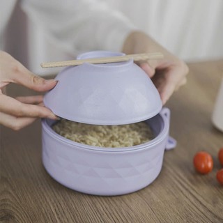 Bộ Ca Ăn Mì Có Kèm Dụng Cụ Ăn ,Bát ,Tô Ăn Mì Chất Liệu Lúa Mạch Màu Sắc Tươi Mới Xinh Xắn