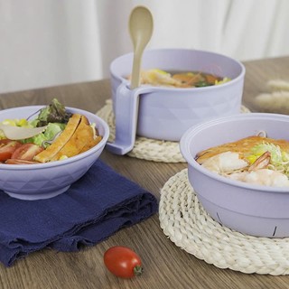 Bộ Ca Ăn Mì Có Kèm Dụng Cụ Ăn ,Bát ,Tô Ăn Mì Chất Liệu Lúa Mạch Màu Sắc Tươi Mới Xinh Xắn