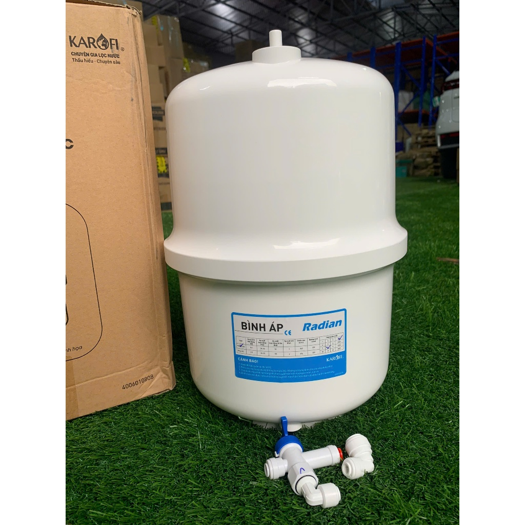 Bình Áp 3.2G và 4.0G Karofi Chính Hãng cho máy lọc nước RO Karofi siêu bền tặng kèm van chống nổ