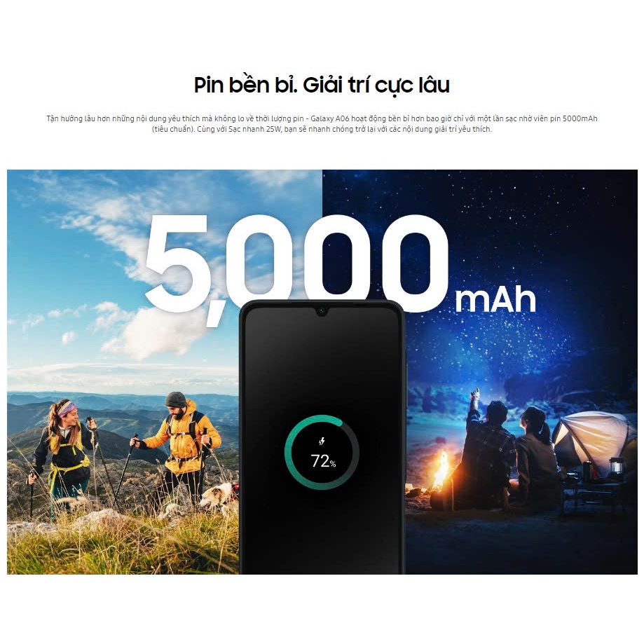 Ảnh Samsung Galaxy A06 4GB | 128GB - 6.7" 60Hz | Chip Mediatek Helio G85 - Camera 50MP - 5000mAh | Bảo hành độc quyền 2 năm 3